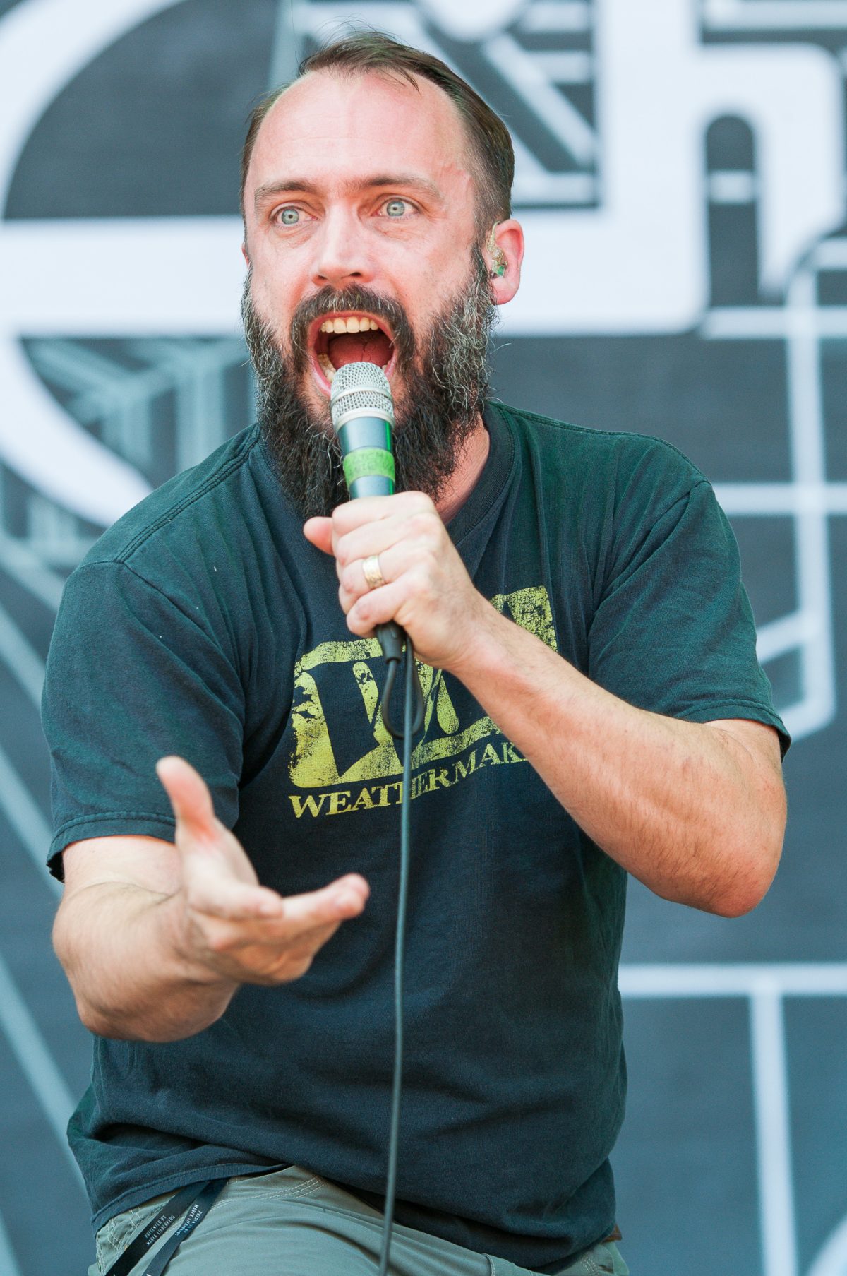 Neil Fallon, cantante de Clutch, en el festival Rock im Park de 2015