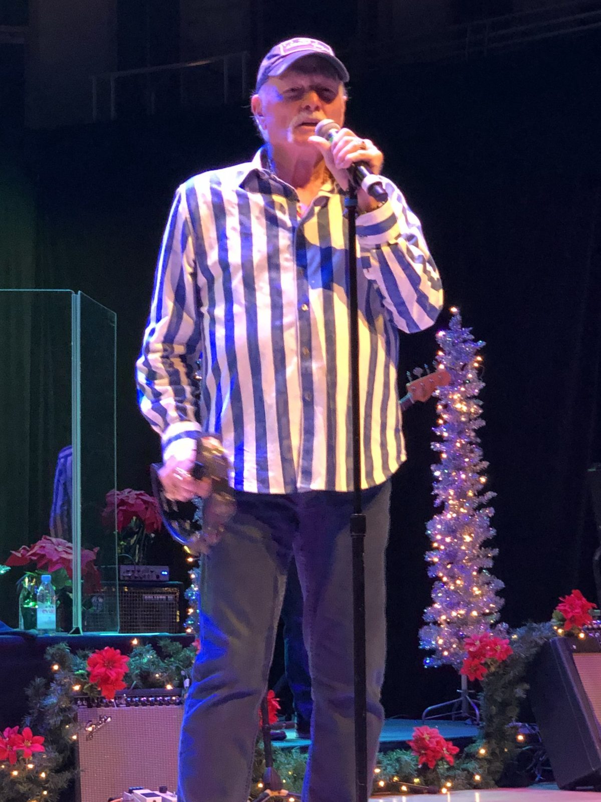Mike Love, de los Beach Boys, cantando en un concierto en 2018